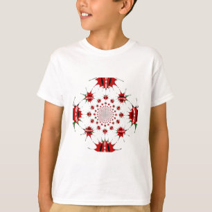 Kenyas nationella Flagga Shield Kaleidoscope Mönst T-shirt