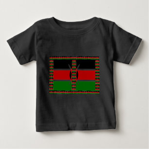 Kenyas sjölösa Flaggor Gräns Ramar Art Skriv ut Tee Shirt