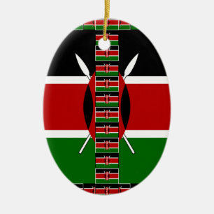 Kenyas sjölösa minister Flaggor Gräns Ramar Art Julgransprydnad Keramik