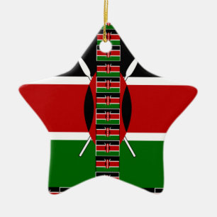 Kenyas sjölösa minister Flaggor Gräns Ramar Art Julgransprydnad Keramik