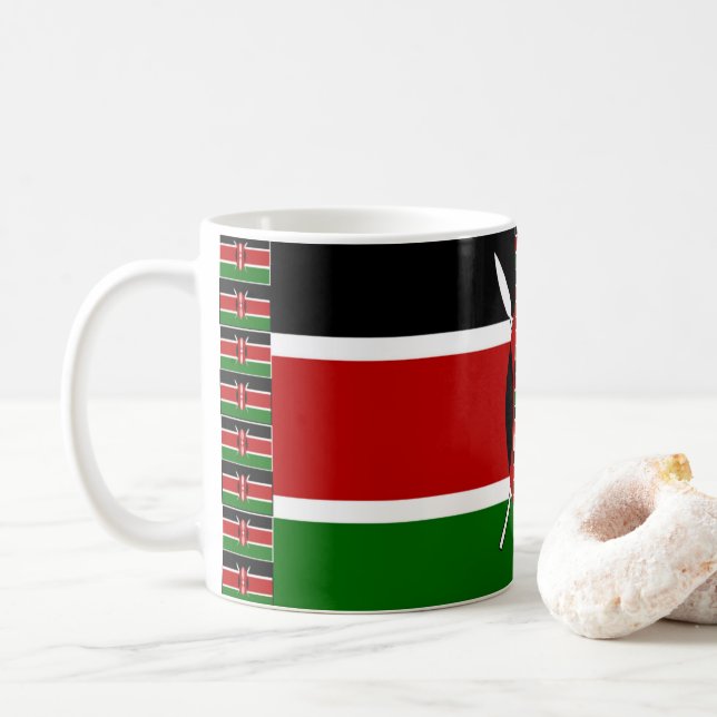 Kenyas sjölösa minister Flaggor Gräns Ramar Art Kaffemugg (Med munk)