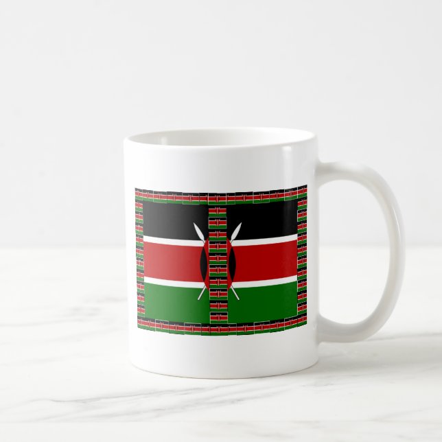 Kenyas sjölösa minister Flaggor Gräns Ramar Art Kaffemugg (Höger)