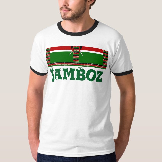 Kenyas sjölösa minister Flaggor Gräns Ramar Art Tee Shirt (Framsida)