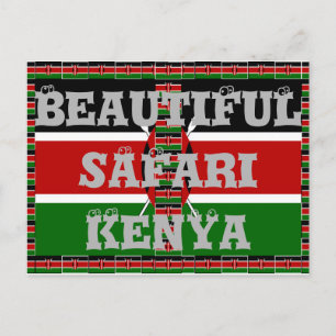 Kenyas sjölösa minister Flaggor Gräns Ramar Art Vykort