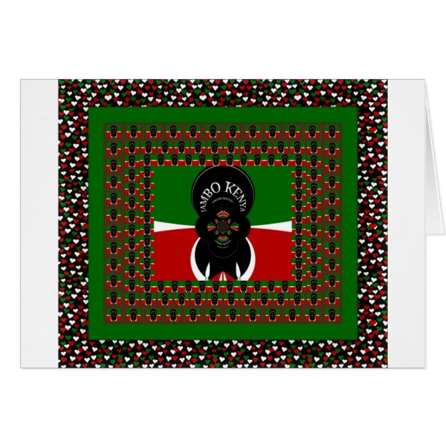 Kenyas vackra värme hälsningskort (Framsidan Horizontal)