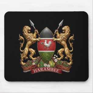 Kenyas vapen symbol emblem land flagga lejon musmatta