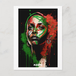 Kenyas vykort - Konstnärliga Porträtt - Kvinnovärl