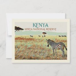Kenyas zebra, Mweas nationella reserv Vykort