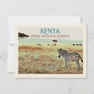 Kenyas zebra, Mweas nationella reserv Vykort