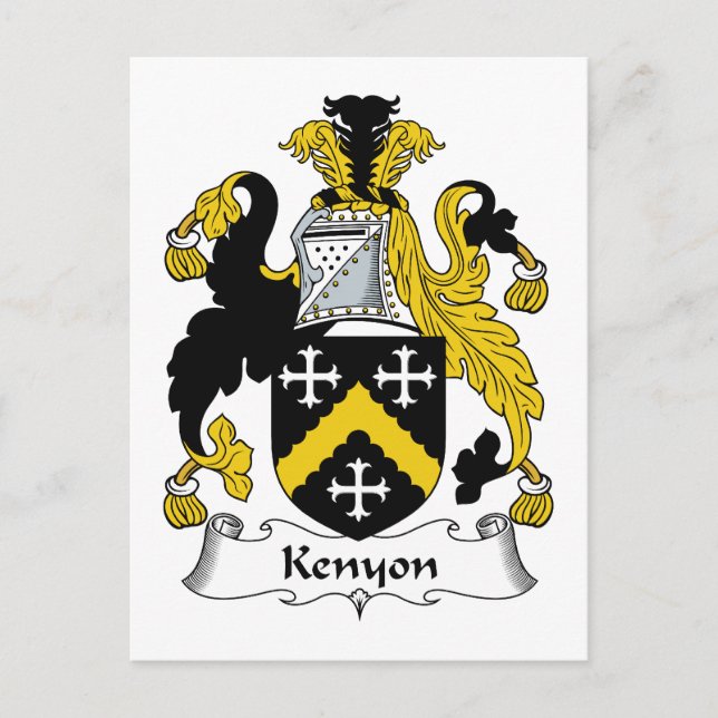 Kenyon Family Crest Vykort (Framsida)