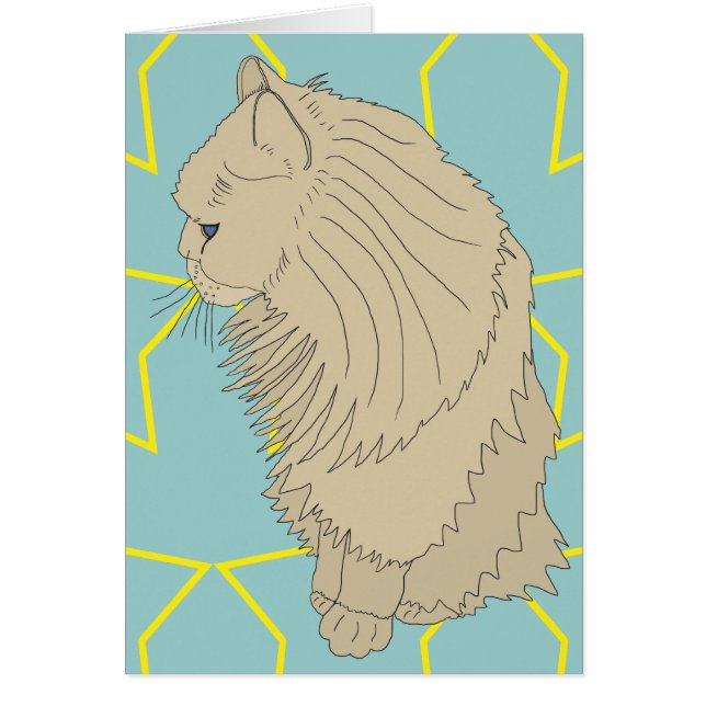 Kenzo den regala katten hälsningskort (Framsidan)