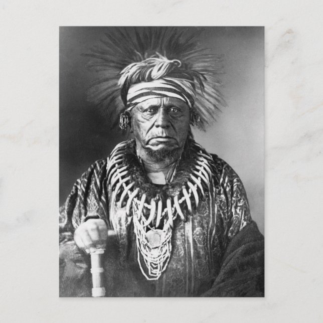 Keokuk ~ Sauk Chief 1847 Vykort (Framsida)