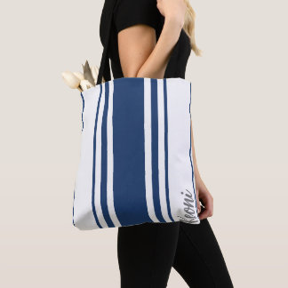 Keoni Minimalistiska Ränder Monogram Tygkasse