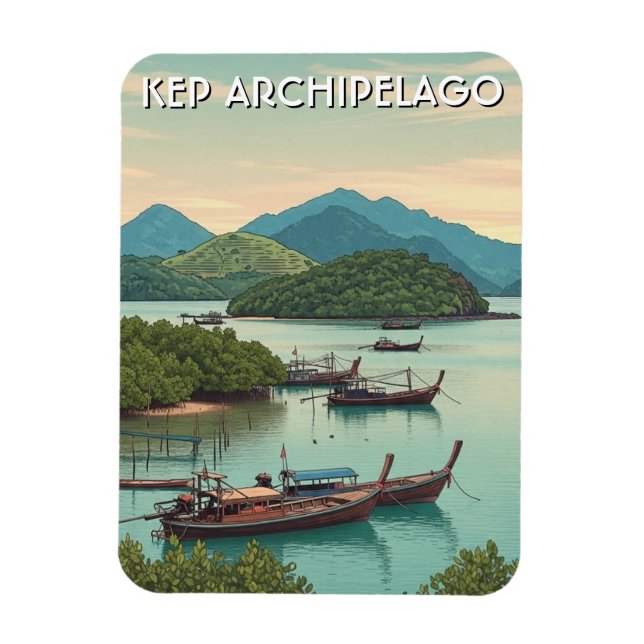 Kep-arkipelagen Kambodja Magnet (Vertikal)