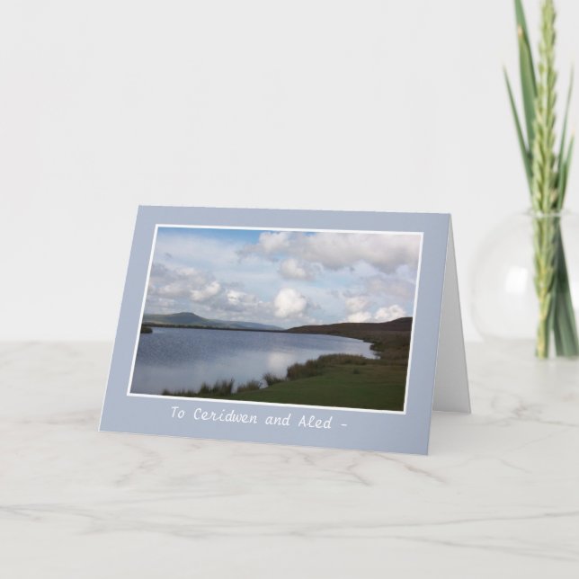 Kepers Pond, Wales: Greeting Card to Personalize Kort (Framsida)