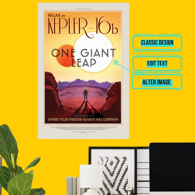 Kepler-16b - Rymdturism Poster (Please enjoy our design and see the others in the collection.)
