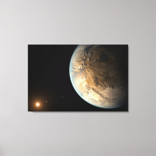Kepler-186f Orbitande en avlägsen stjärna. Canvastryck