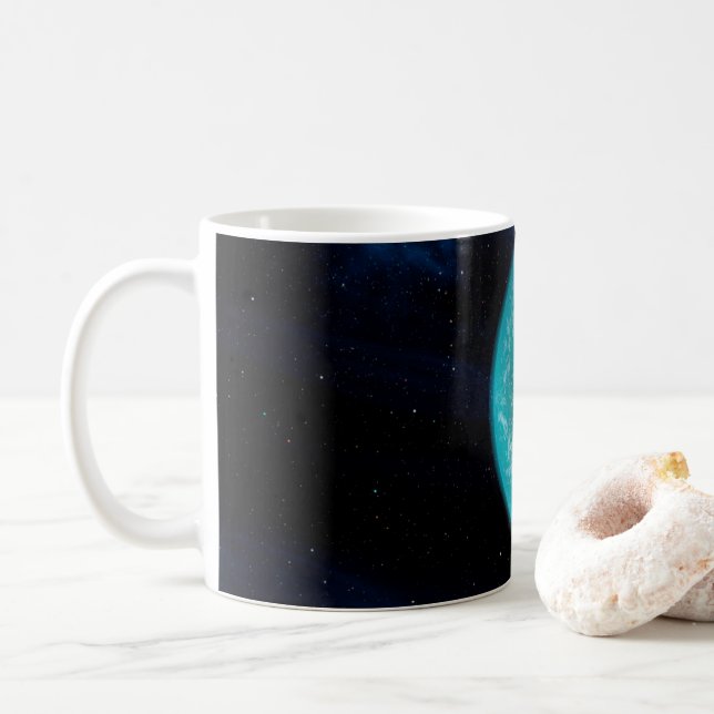 Kepler 22b, en Extrasolar Planet. Kaffemugg (Med munk)