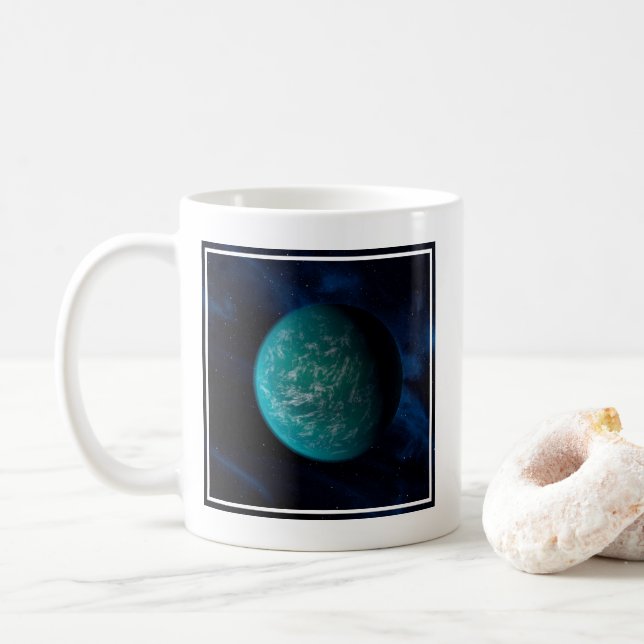 Kepler 22b, en Extrasolar Planet. Kaffemugg (Med munk)