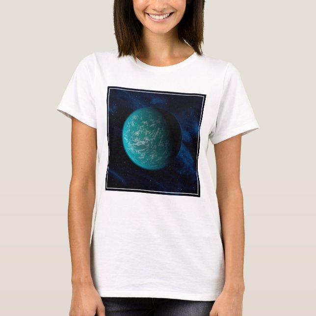 Kepler 22b, en Extrasolar Planet. T Shirt (Framsida)