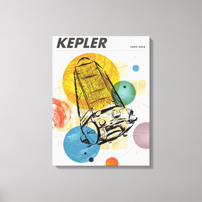 Kepler Space Telescope Poster. Canvastryck (Framsida)