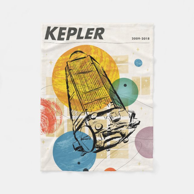 Kepler Space Telescope Poster. Fleecefilt (Framsidan)