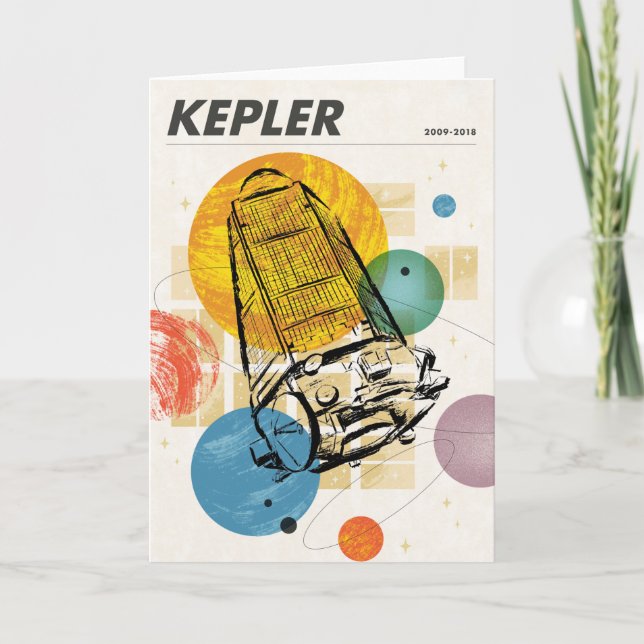 Kepler Space Telescope Poster. Kort (Framsida)