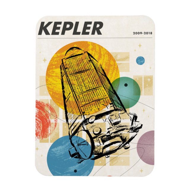 Kepler Space Telescope Poster. Magnet (Vertikal)