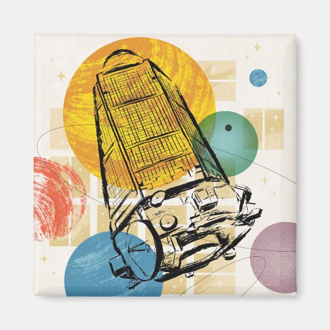 Kepler Space Telescope Poster. Magnet (Framsidan)