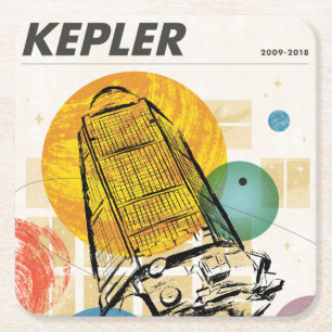 Kepler Space Telescope Poster. Underlägg Papper Kvadrat
