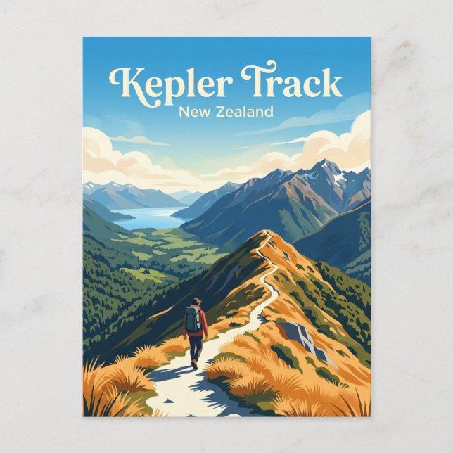 Kepler Track Nya Zeeland Vykort (Framsida)