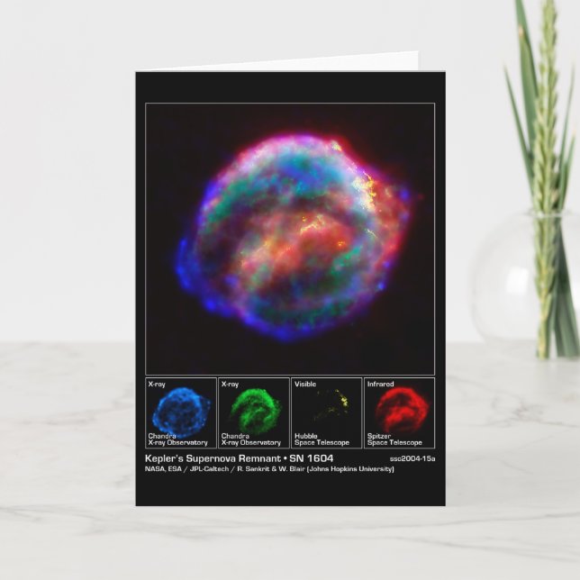 Keplers Supernova Remnant - SN 1604 NASA Kort (Framsida)