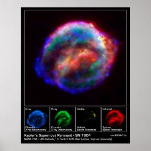 Keplers Supernova Remnant - SN 1604 Poster