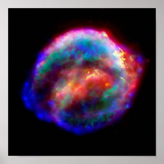 Keplers supernovarest NASA Hubble rymdfoto Poster (Framsidan)