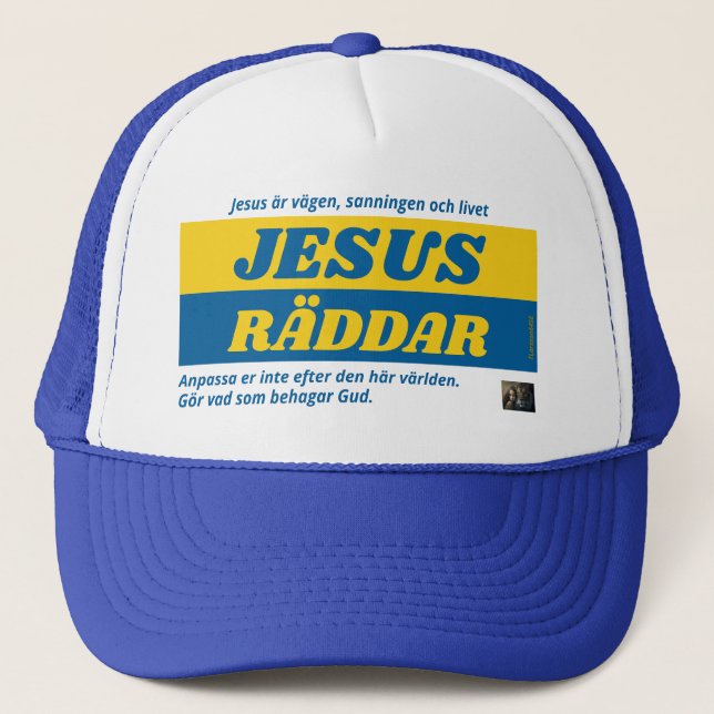 Keps — Jesus räddar (Framsida)