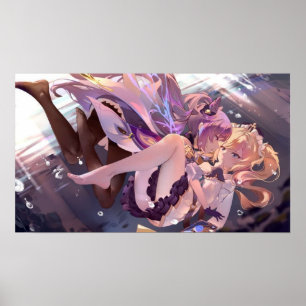 Keqing och Barbara Genshin Impact Poster