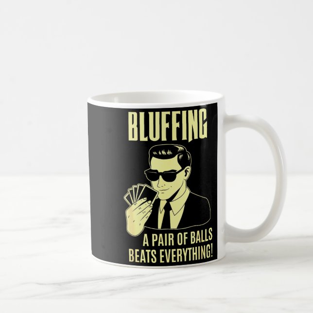 Ker Player Texas Hold'em Night - Bluffing Funny Ke Kaffemugg (Höger)