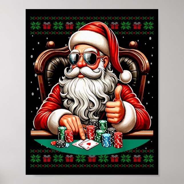 Ker Santa Ker Player Ugly Christmas Sweater  Poster (Framsidan)