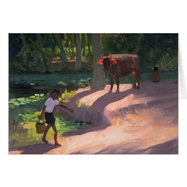 Kerala avkrokar Indien 1996 Hälsningskort (Framsidan Horizontal)