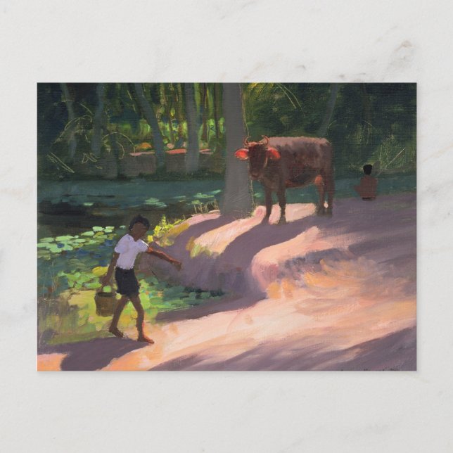 Kerala Backwater India 1996 Vykort (Framsida)