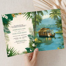 Kerala Backwaters Husbåt Sydindisk Bröllop