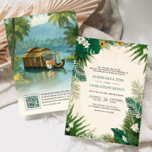 Kerala Backwaters Husbåt Sydindisk Bröllop
