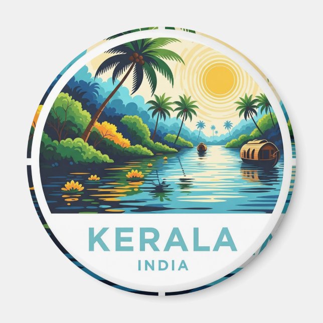 Kerala India Sunset Magnet (Framsidan)