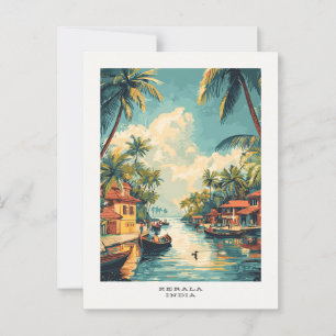 Kerala India Travel vykort
