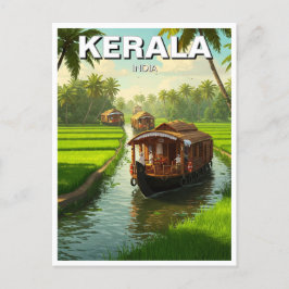 Kerala Indien Vykort