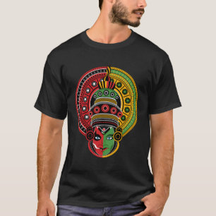 Kerala-kulturen, de två Ansiktena Theyyam och Kath T Shirt