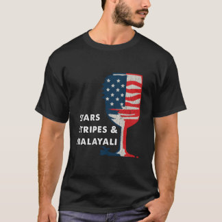 Kerala Malayali Vin Fjärde Juli Firande T Shirt