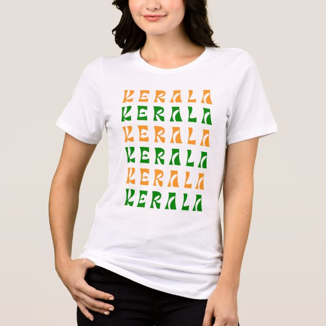 KERALA Textmönster T Shirt (Framsida)