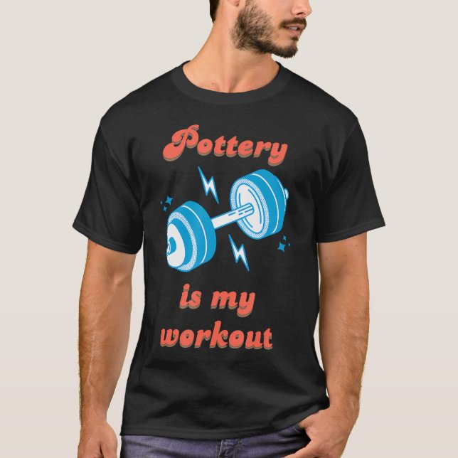 Keramik är min träning Lerkruv Krukmakeri T Shirt (Framsida)