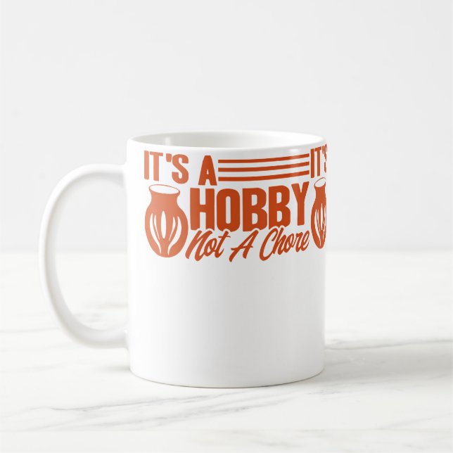 Keramik Det'S En Hobby Inte En Syssla Keramikkonst Kaffemugg (Vänster)